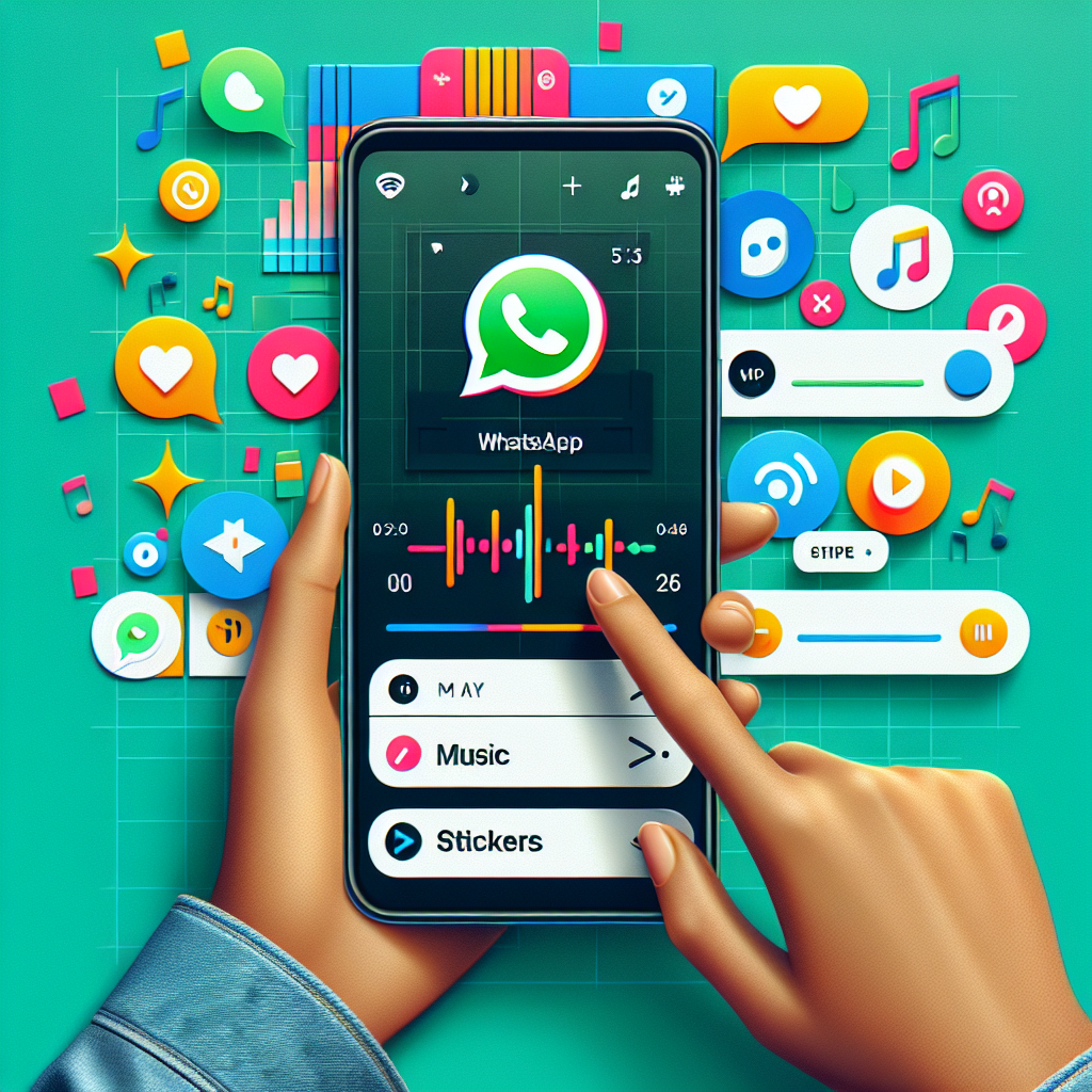 Nuevas funciones de música y stickers para WhatsApp Status